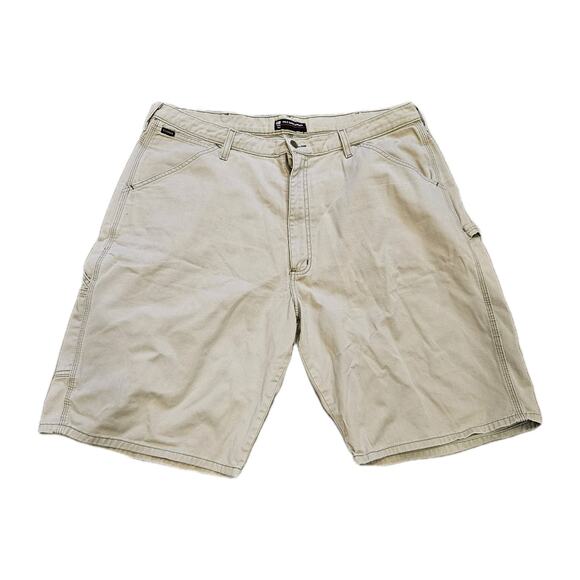 Vtg Polo Ralph Lauren Carpenter Shorts Mens 38 Beige Military Paratrooper Cargo - Picture 2 of 11
